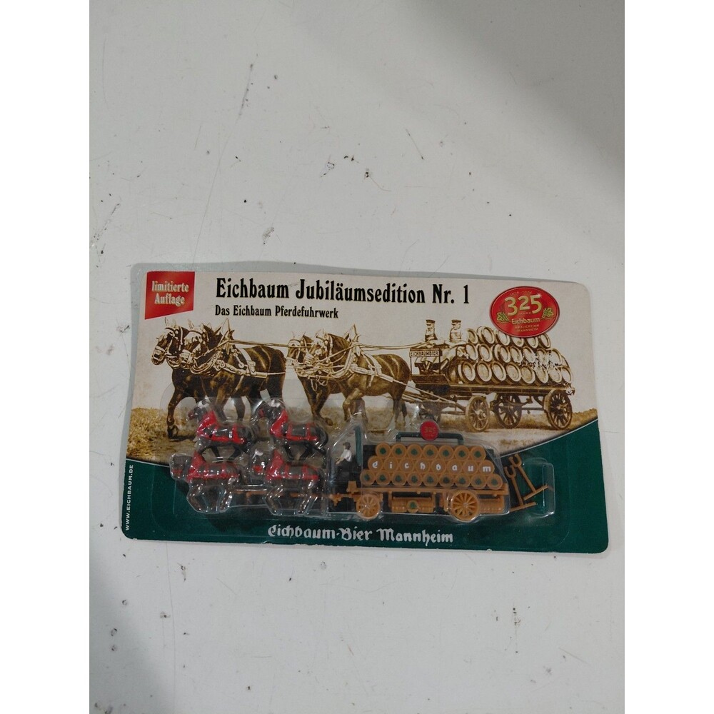 NIP 1:87 HO/OO Scale Eichbaum 325 Anniversary Beer Team of Horses & Beer Wagon